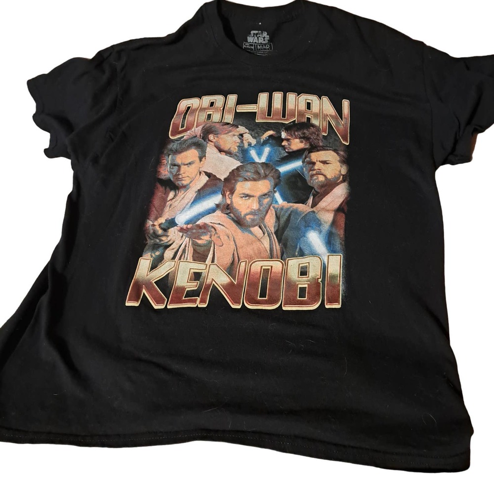 OBI-WAN Kenobi Black XL Cotton T-Shirt